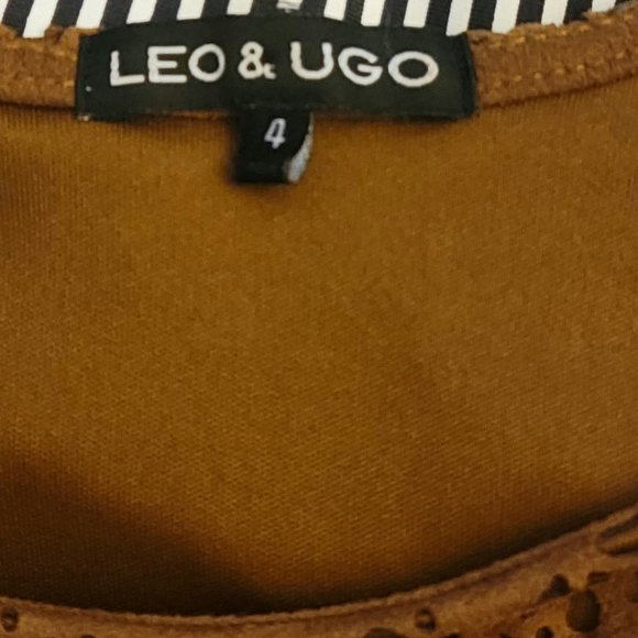 Leo & Ugo Perforated Faux Suede Dress - Picture 6 of 8